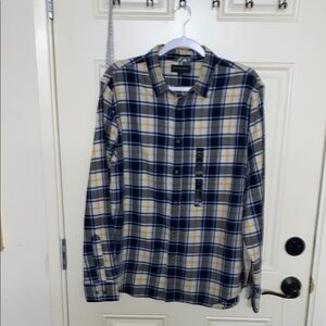 Banana Republic Blue and Yellow Casual Button Down Shirt